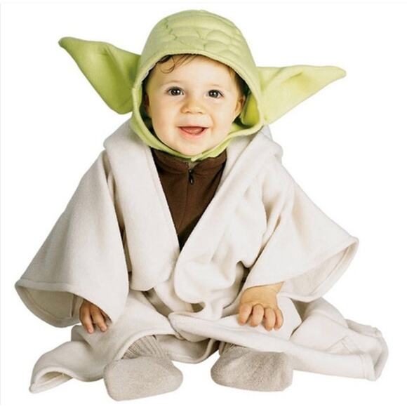Star Wars Yoda Vest w/ Cloak & Hood Lucasfilm Rubie's Costume Toddler Dress Up - Picture 1 of 11